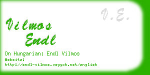 vilmos endl business card